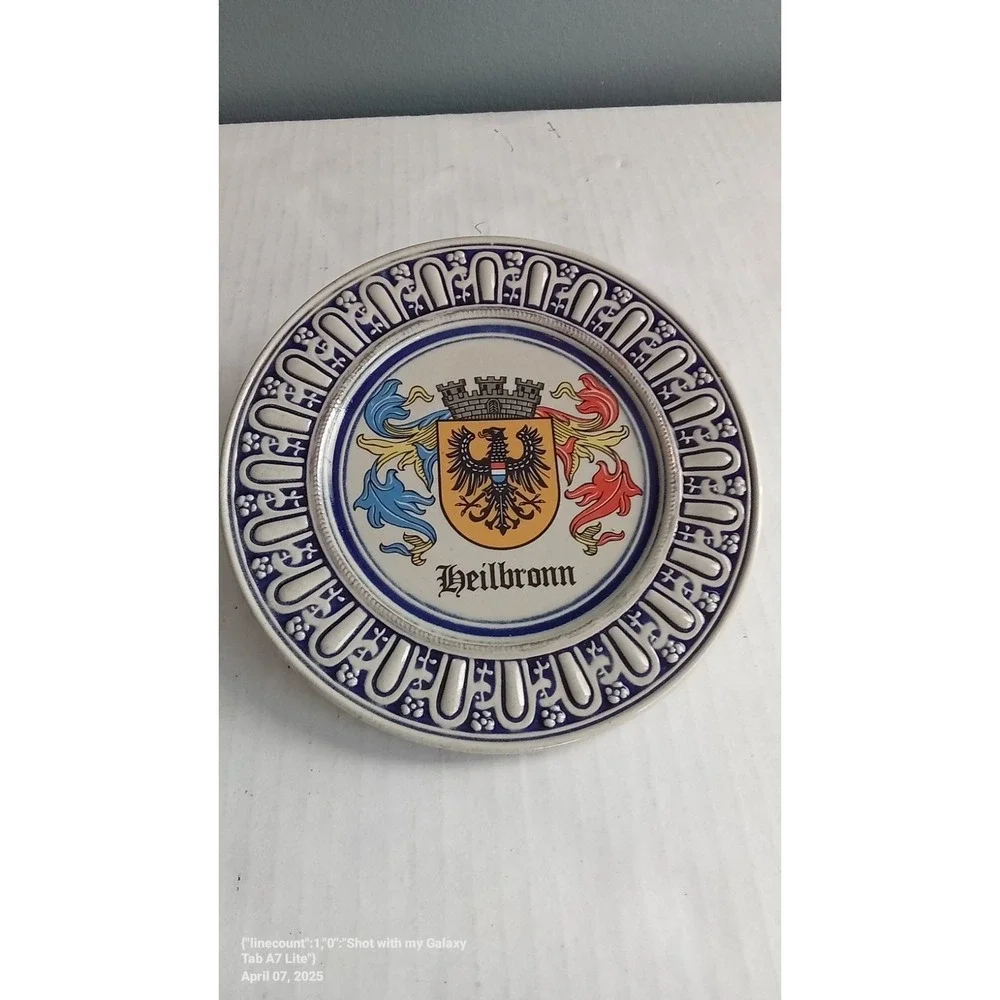 Heilbronn Germany Plate Decorative Souvenir Coat of Arms‎ Wall Decor